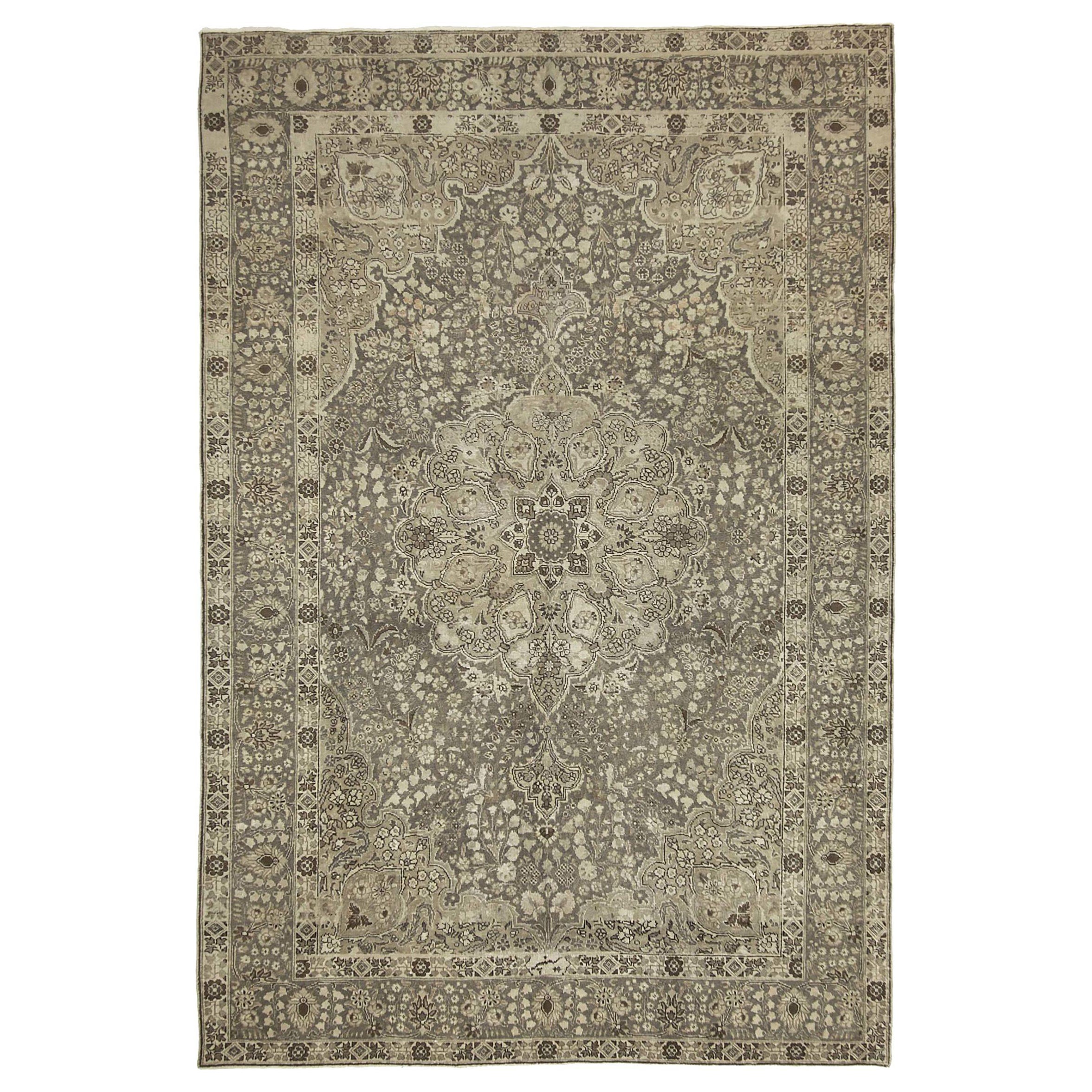 Tapis persan Tabriz - Laine Brown Design/One - 89699