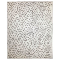 Afghanistan Marokkanische Teppiche CIRCA 1990 - Wolle Braun Elfenbein Design - 89802