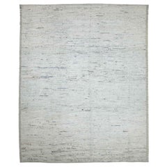 Afghanistan Moroccan Area Rugs Circa 1990 - Wool Ivory Design - 89810