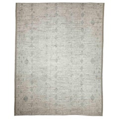 Marokkanische Afghanistan-Teppiche Circa 1990 - Wolle Elfenbein Taupe Design - 89843