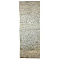 Afghanistan Marokkanischer Läufer Teppich CIRCA 1990 - Wolle Braun Elfenbein Design - 89899