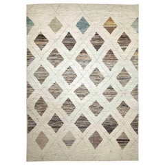 Afghanistan Marokkanische Teppiche Circa 1990 - Wolle Braun Elfenbein Design - 89907