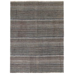 Persian Kilim Small Rug Circa 1910 - Wool Brown Design - 89969