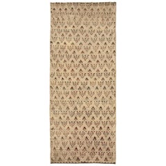 Afghanistan Marokkanischer Läufer Teppich CIRCA 1990 - Wolle Braun Elfenbein Design - 90406