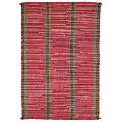 Tapis Kilim d'Afghanistan datant d'environ 1990, motif en laine bleu vert rouge - 90018