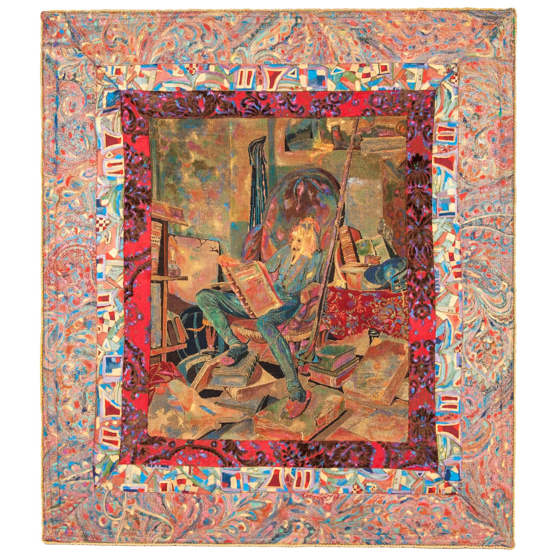 Late 19th Century Wall Hanging Depicting Don Quixote