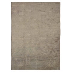 Afghanistan Marokkanische Teppiche Circa 1990 - Wolle Braun Elfenbein Taupe - 90464