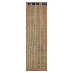 Tapis de course marocain d'Afghanistan vers 1990 - Laine ivoire rose taupe - 90529