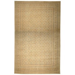 Afghanistan Khotan Over Size Rug Circa 1990 - Wool Blue Ivory Yellow - 90581