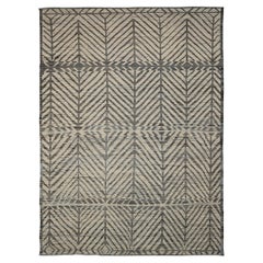 Afghanistan Moroccan Over Size Rug Circa 1990 - Wool Brown Ivory Design - 90565