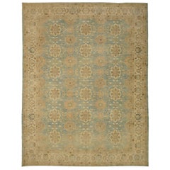 Afghanistan Haji Jalili Area Rugs Circa 1990 - Wool Blue Yellow Design - 90588