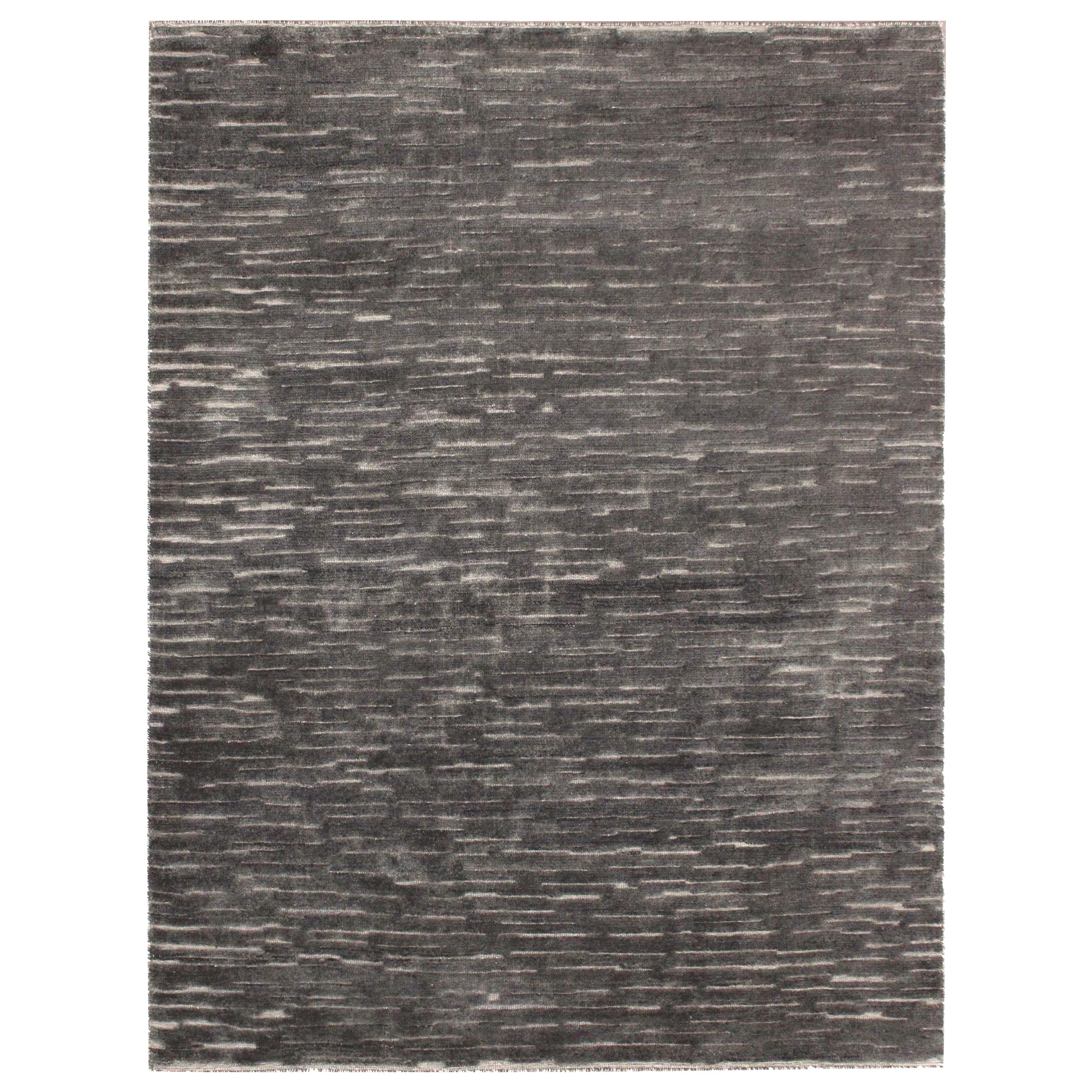 India Small Rug Circa 1990 - Wool Brown Design - 90592 For Sale