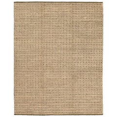 India Cameron Collection Kleiner Teppich CIRCA 1990 - Wolle Braun Elfenbein Design - 90594