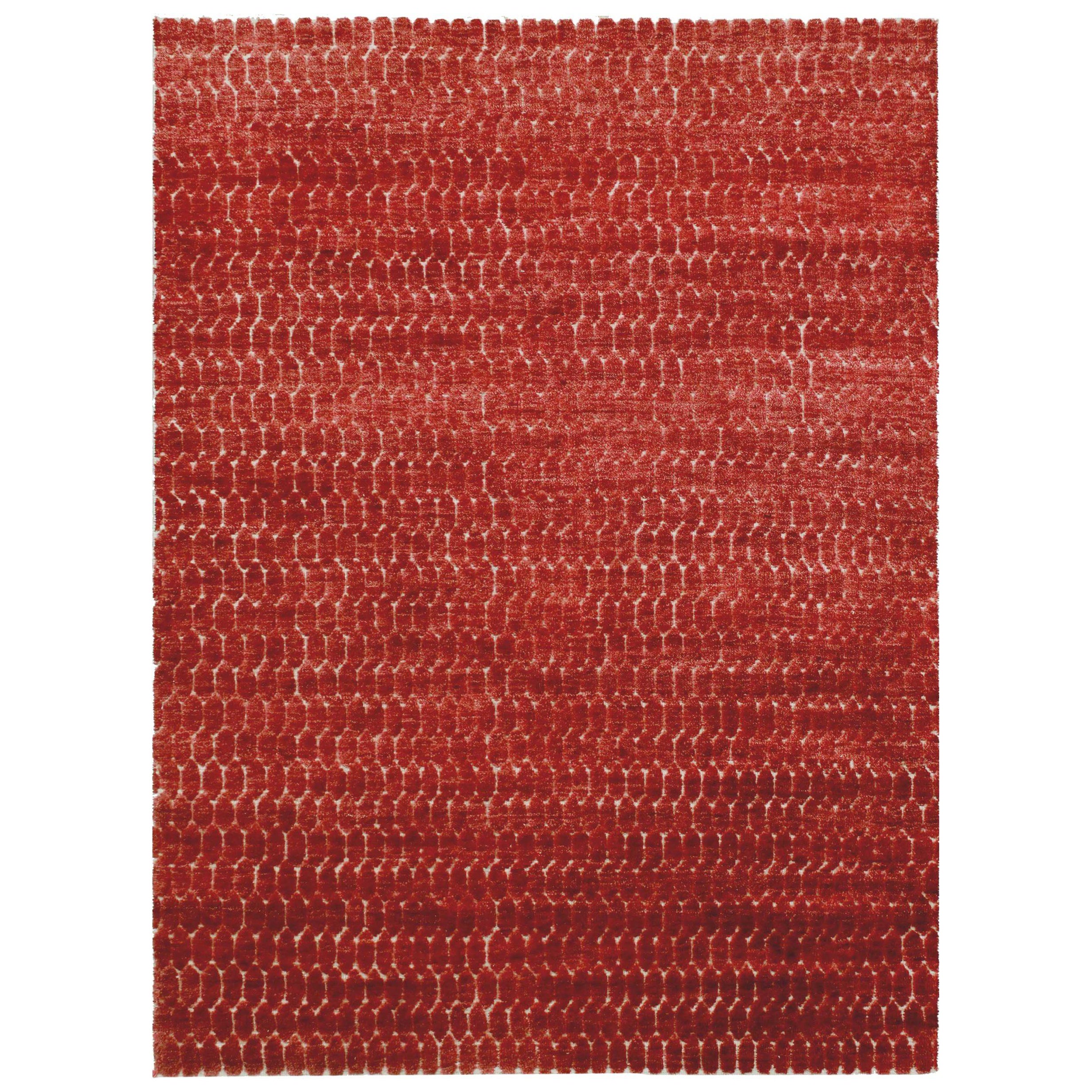 India Crimson Kleiner Teppich Circa 1990 - Wolle Rot Design - 90599
