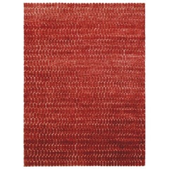 India Crimson Kleiner Teppich Circa 1990 - Wolle Rot Design - 90599