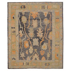Tappeti Afghanistan Oushak Circa 1990 - Lana Marrone Avorio Arancione Design - 90662