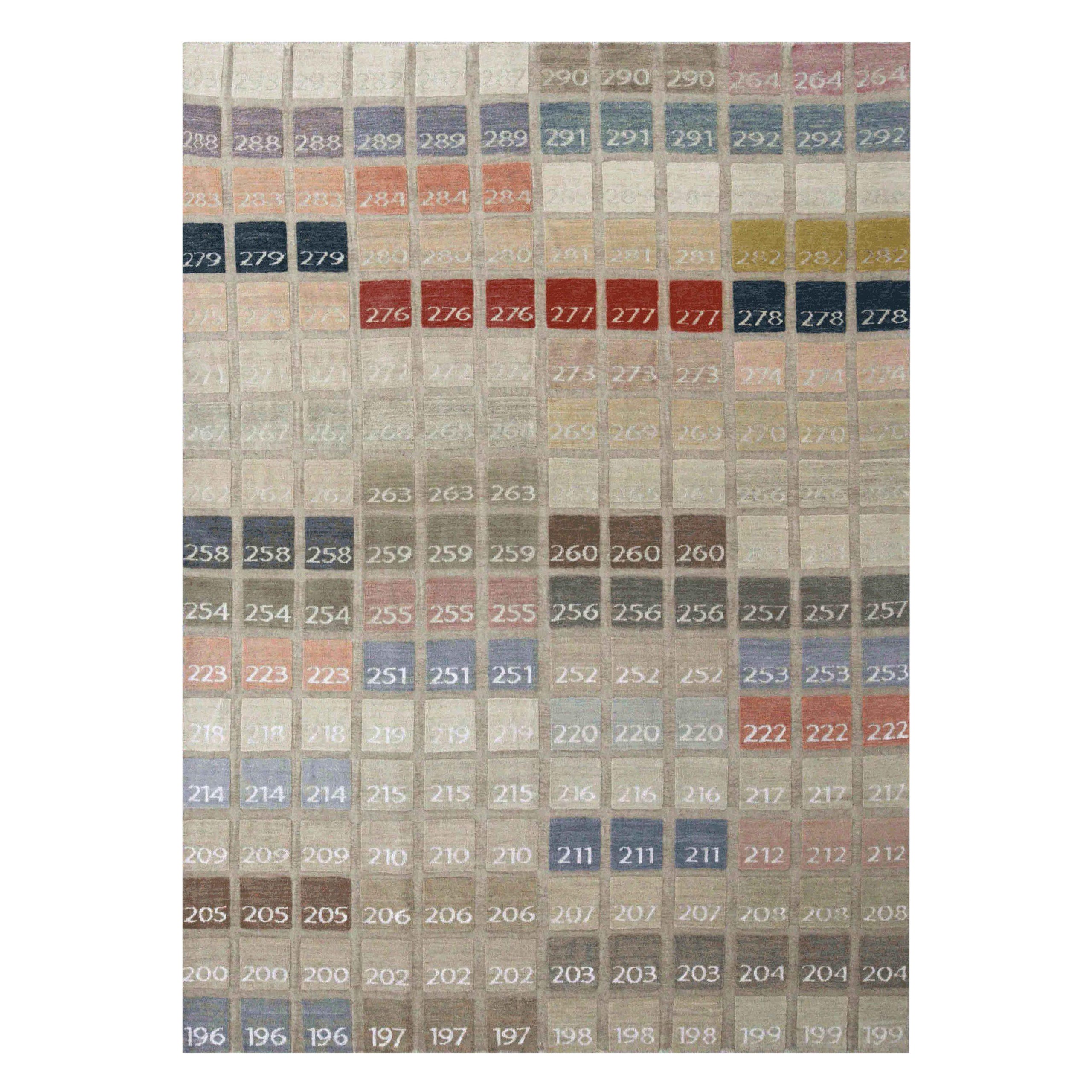 Afghanistan Tapis Oushak Circa 1990 - Laine Bleu Ivoire Rose Rouge - 90690 en vente