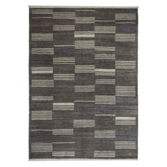 Afghanistan Oushak Area Rugs Circa 1990 - Wool Brown Ivory Design - 90693