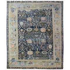 Tappeti Afghanistan Oushak Circa 1990 - Lana Avorio Blu Navy Giallo - 90713