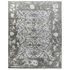 Afghanistan Oushak Area Rugs Circa 1990 - Wool Brown Ivory Design - 90728