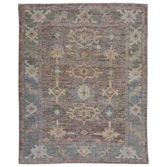 Tappeto Afghanistan Rose Collection'S piccolo circa 1990 - Lana Blu Marrone Avorio - 90775