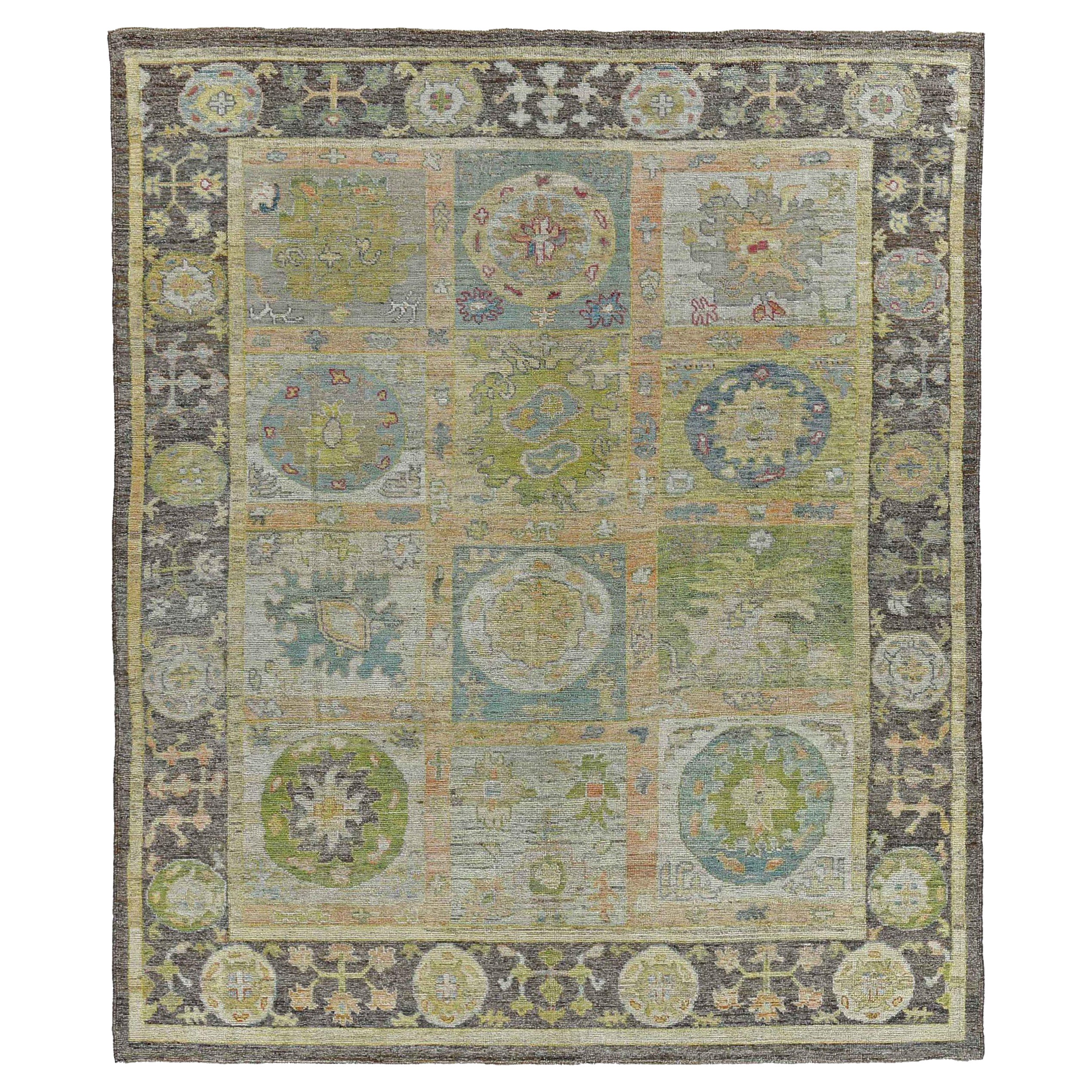 Afghanistan Rose Collection Area Rugs Circa 1990 - Wool Blue Brown Pink - 90797