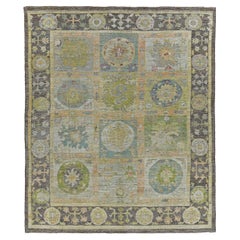 Afghanistan Rose Collection Area Rugs Circa 1990 - Wool Blue Brown Pink - 90797