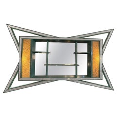 Étagère de miroir rétro de style atomique MCM 50s