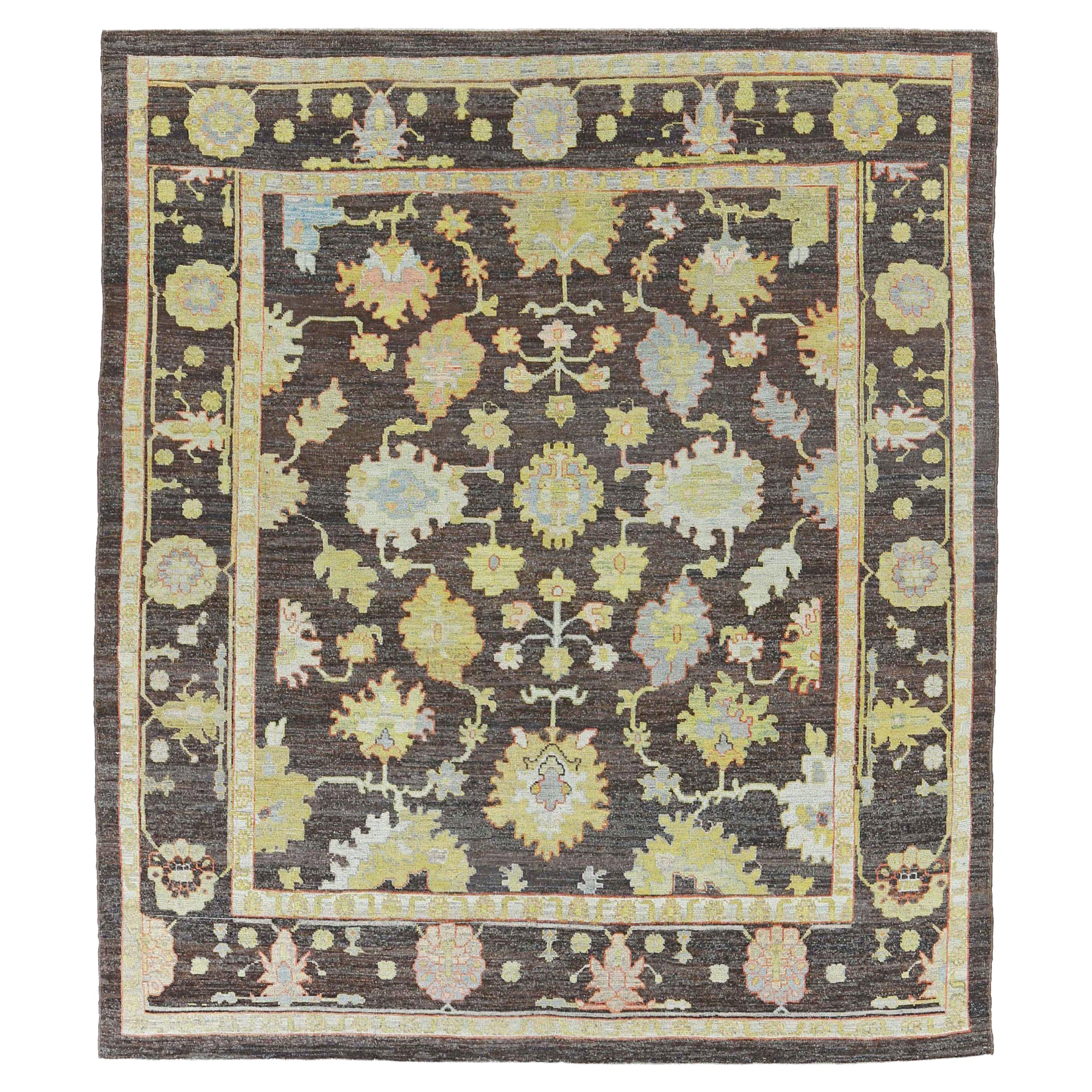 Tapis carrés Afghanistan Rose Collection vers 1990 - Bleu laine - 90848 en vente