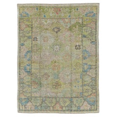 Afghanistan Rose Collection Area Rugs Circa 1990 - Wool Blue Green Ivory - 90863