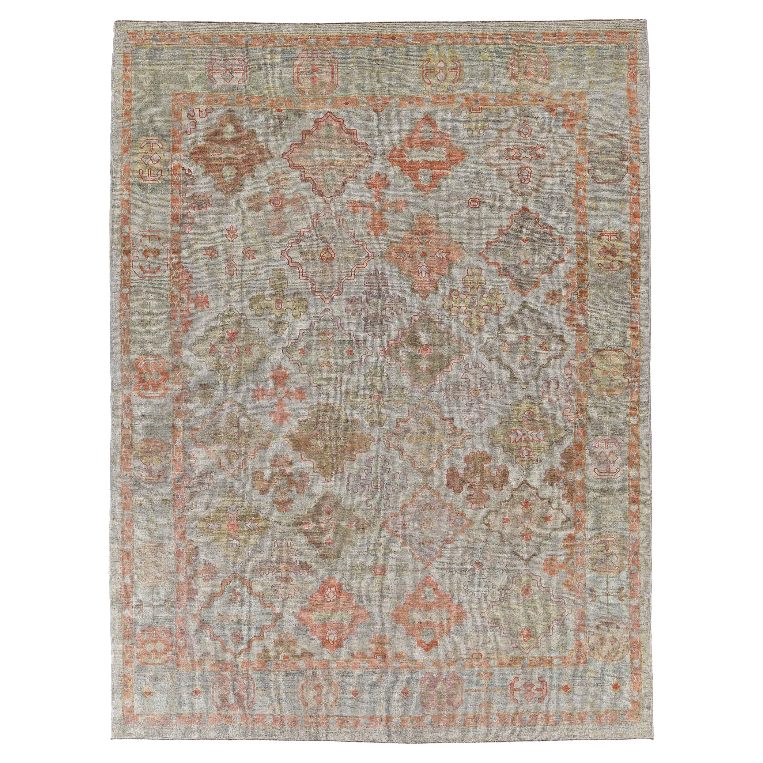 Afghanistan Rose Collection Area Rugs Circa 1990 - Wool Light Blue Pink - 90910