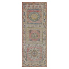 Tapis de la collection Rose d'Afghanistan datant d'environ 1990 - Laine bleu vert rose - 90911