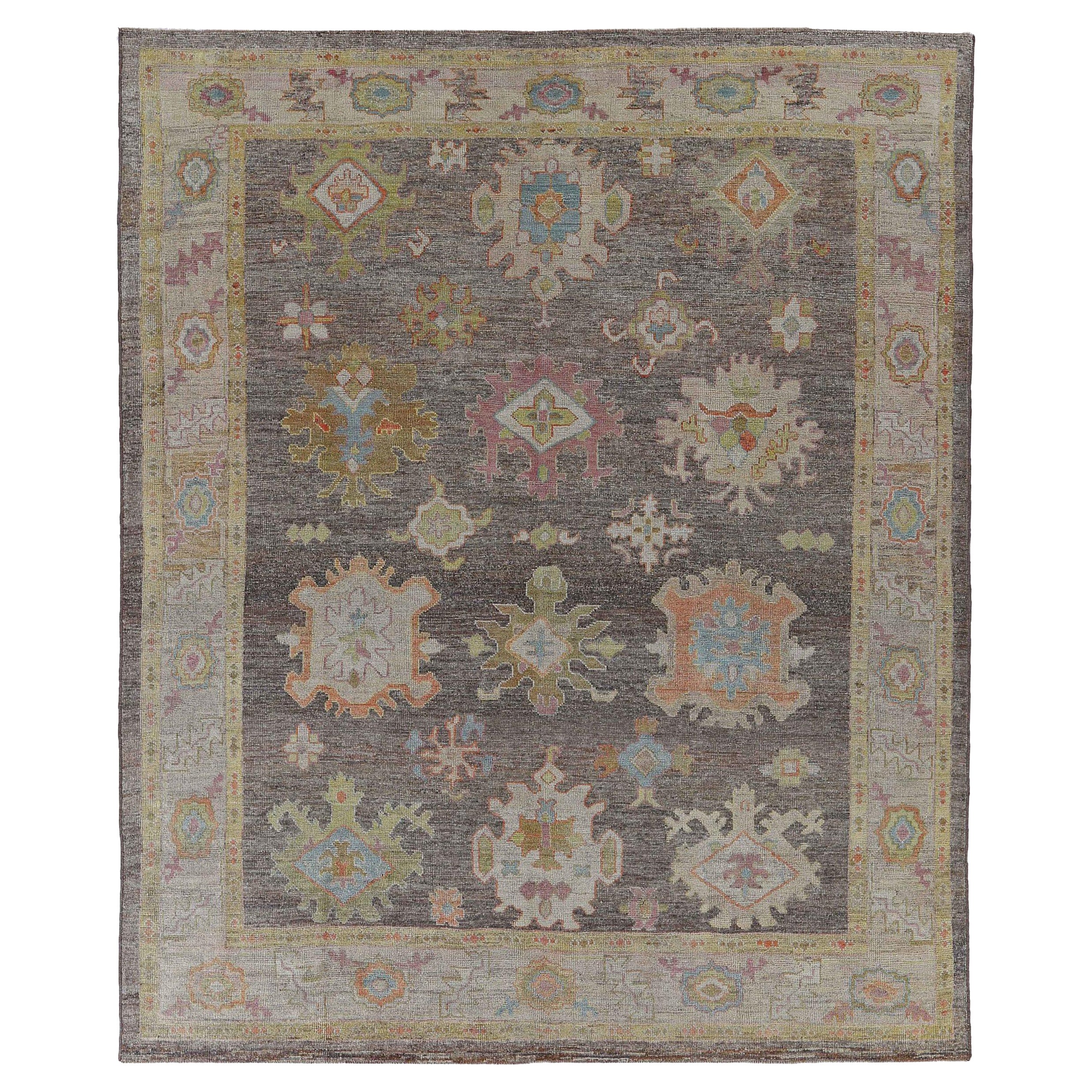 Afghanistan Rose Collection Area Rugs Circa 1990 - Wool Blue Brown Pink - 90904