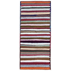 Alfombras Persas Kilim Circa 1910 - Lana Azul Marfil Naranja Rosa Diseño - 91130