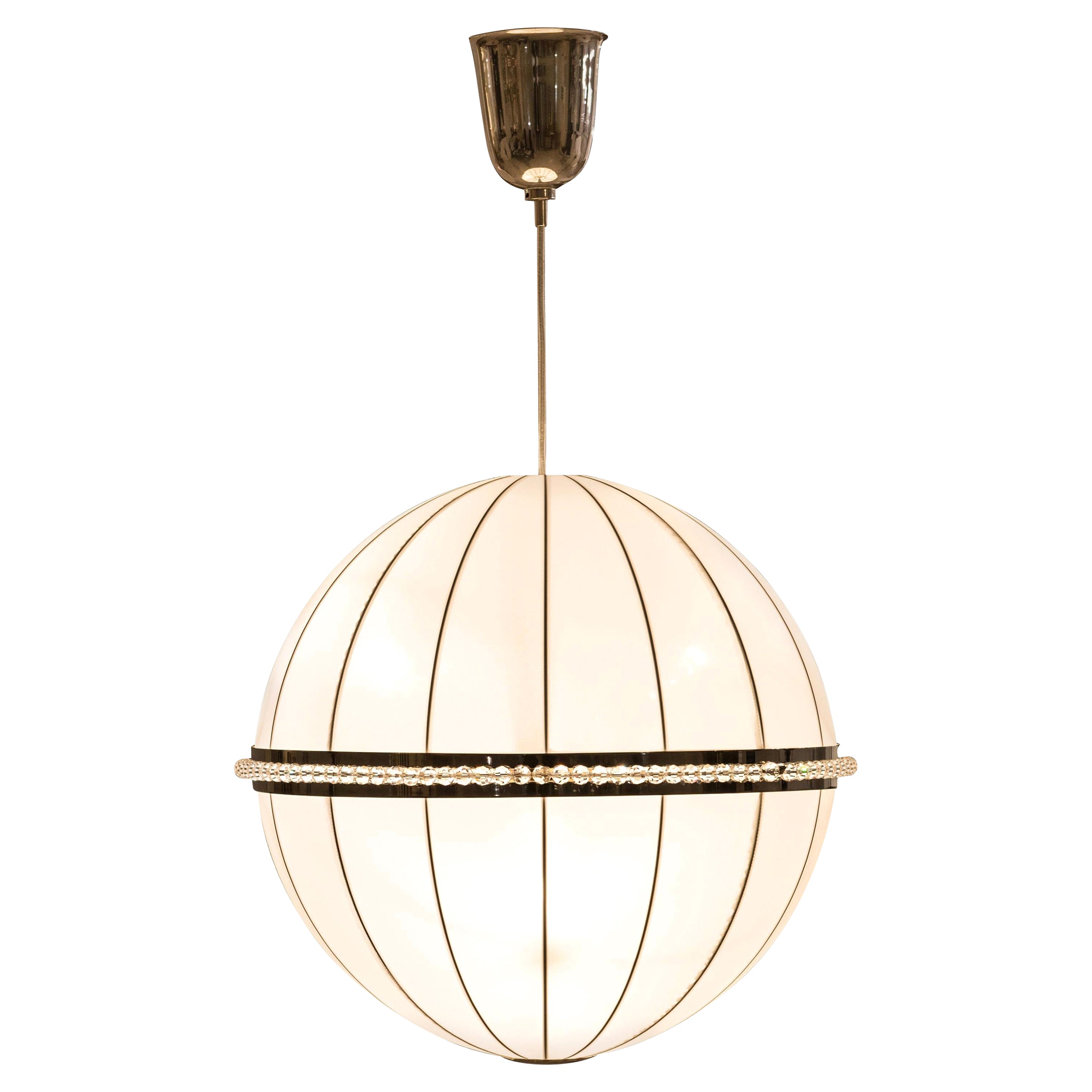 Josef Hoffmann Wiener Werkstätte Pendant Jugendstil Silk Chandelier, Re-Edition