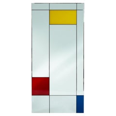 Art Piet Mondriaan square wall mirror by Rimadesio  Italy, 1980s