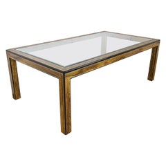 Bernhard Rohne per Mastercraft Tavolo da pranzo Hollywood Regency in ottone acidato