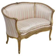 Französisches Zweisitzer-Sofa aus Giltwood im Louis XV-Stil