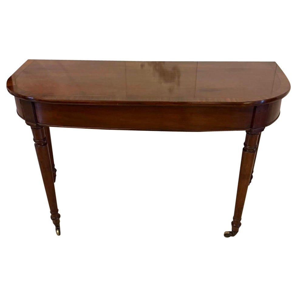 Antique George lII Figured Mahogany Console Table For Sale