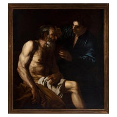 Wichtige italienische Schule des 17. Jahrhunderts „Die Heilung von Tobias“.
