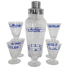 1950s Art Deco Louis & Lola Cocktail Set
