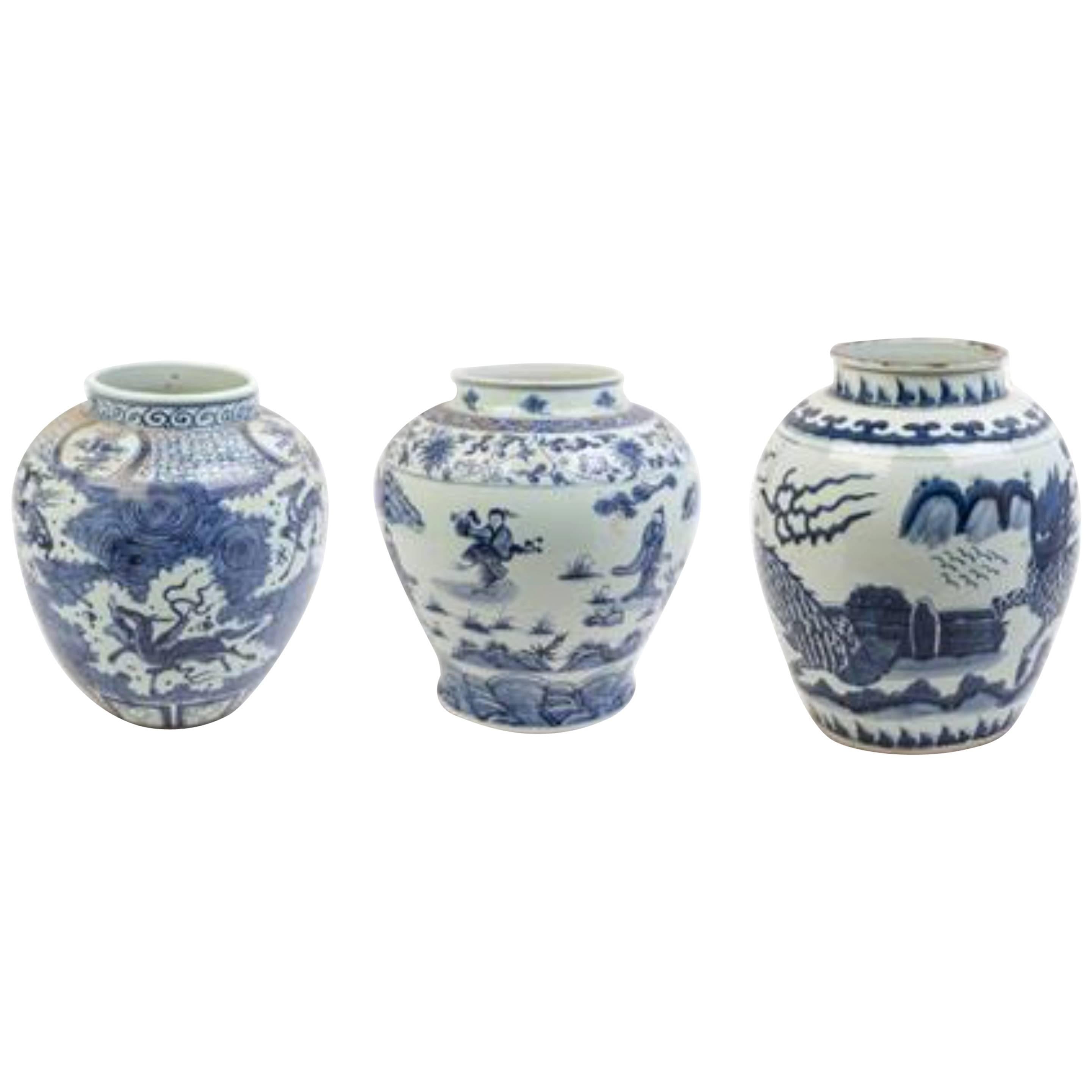 Large Collection Of Chinese Export Blue and White of Large Scale