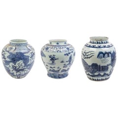 Antique Large Collection Of Chinese Export Blue and White of Large Scale