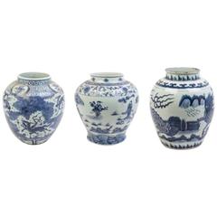 Collection of Three Chinese Export Blue and White of Large Scale 12