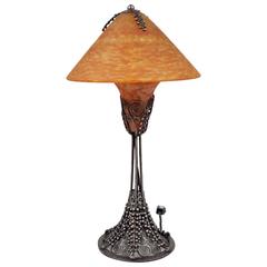Antique Exceptional Table Lamp by Edgar Brandt