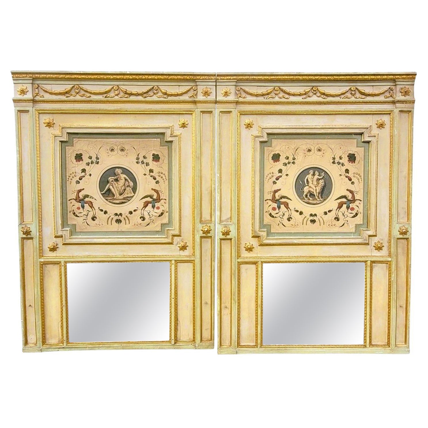 Paire de grands palais Trumeaux (h247 cm), début du 19ème siècle en vente