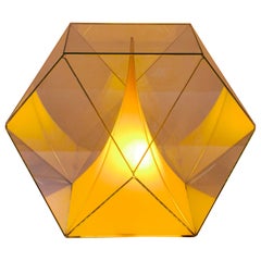 Big plexiglass sculpture lamp - 1970s - France - Multi-sided