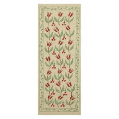 Rug & Kilim's Suzani Style Kilim Läufer in Creme mit Blumenmustern
