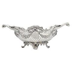 Grande coupe victorienne en argent percée