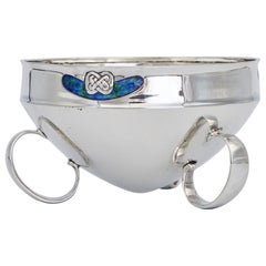 Arts & Crafts silver & enamel bowl